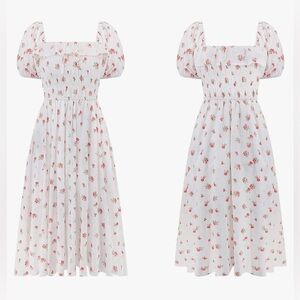 Brand: R.Vivimos Floral White Dress